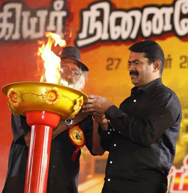 Seeman lights the torch of martyrdom, Madurai, 27 November 2019