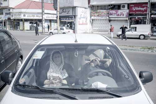 Iran patients in cars