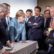 German government handout photo of Merkel, Trump and Macron at G7 summit