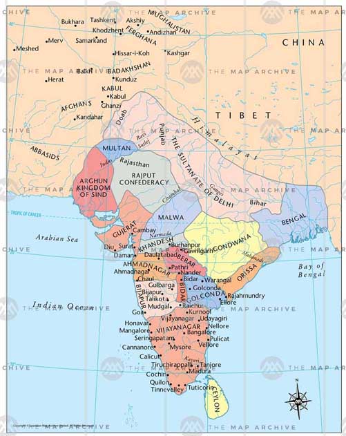 India on the Eve of Babur’s Invasion 1525invasion 1525