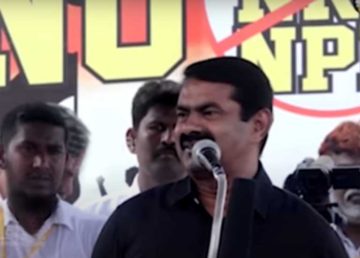 Seeman speaking at Coimbatore rally