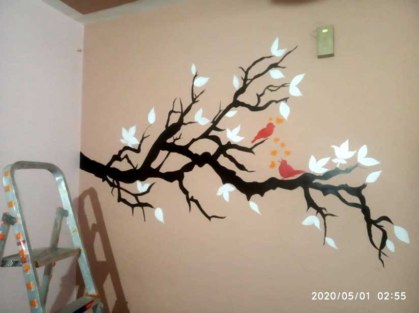 Wall painting by Gurleen Kaur