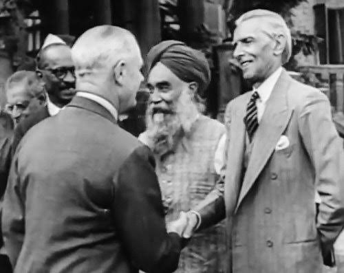Master Tara Singh with Mohammed Ali Jinnah
