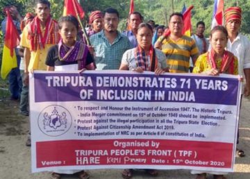 Tripura Peoples Front Protest