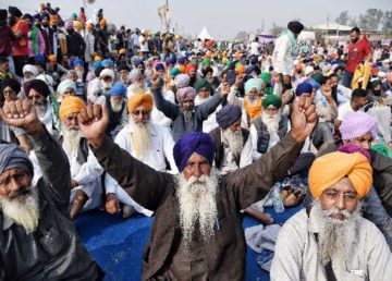 Farmers at the Singhu Border