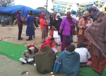 Gurleen Kaur visit to Kissan Morcha