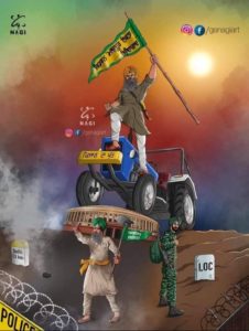 Tractor Morcha Cartoon