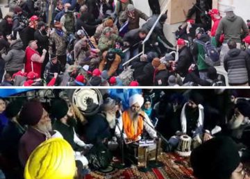 A Mob in Washington, DC, Vs The Sangat at Delhi Borders