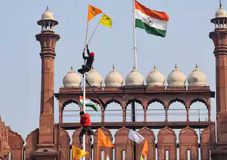 Nishan Sahib atop Red Fort