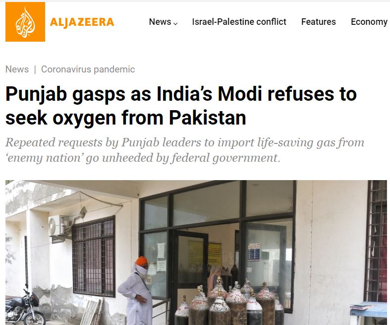 Al Jazeera on Punjab's Oxygen Needs