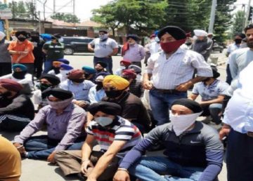 Jammu Sikhs protest