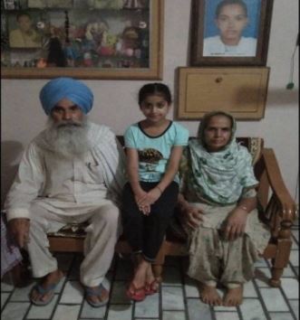 Kiranjit's parents - with their granddaughter Ishmeet