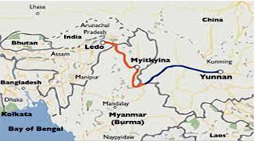China India Myanmar Map