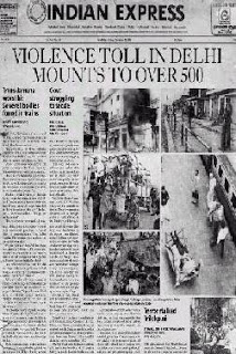 November 1984 and The Indian Express
