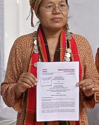 Tripura People's Front Protest New Delhi