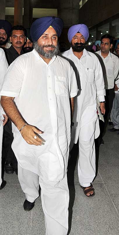 Sukhbir Singh with party men