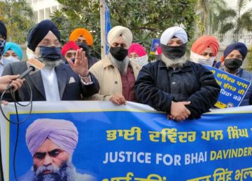 Manjit Singh GK demonstration in Delhi