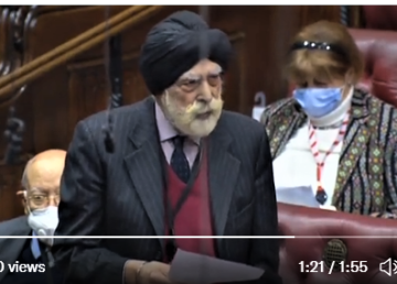 Lord Indarjit Singh in the House of Lords Refugees Debate