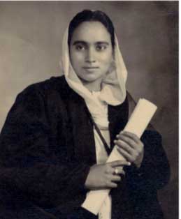 Inderjit Kaur with her degree