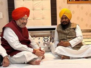 Giani Harpreet Singh with Amit shah