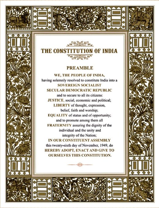 Preamble of Constitution of India