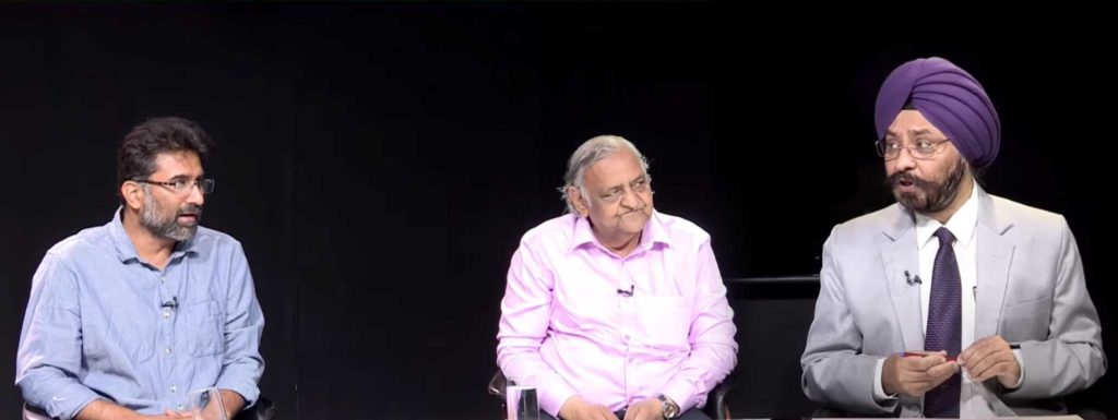 Panelists with SP Singh on the Daleel Show